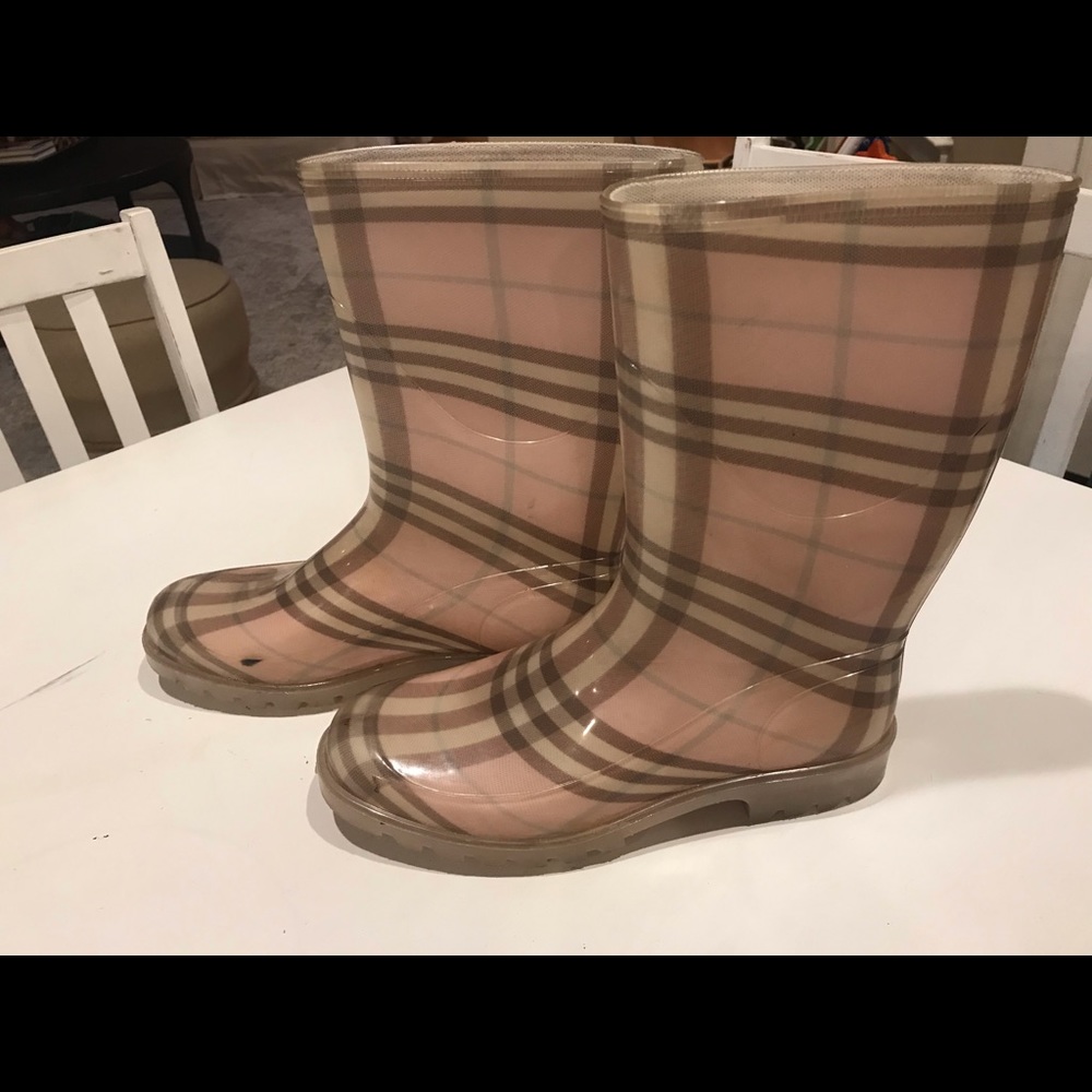 Burberry rain boots